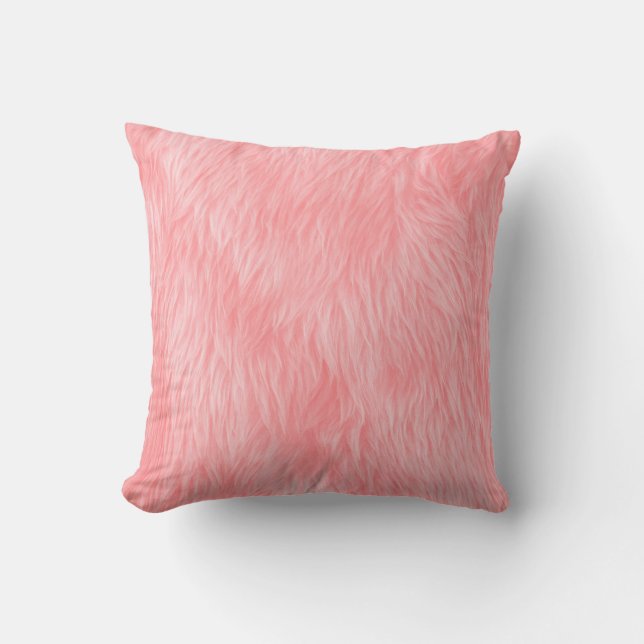 Abstracte roze wol, achtergrond stof kussen (Voorkant)