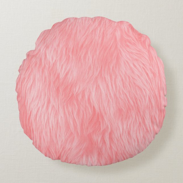 Abstracte roze wol, achtergrond stof rond kussen (Voorkant)