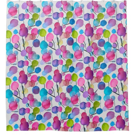 Abstracte roze zomerboom douchegordijn (Voorkant)