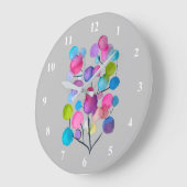 Abstracte roze zomerboom grote klok (Hoek)