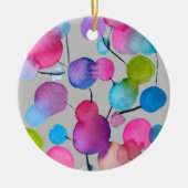 Abstracte roze zomerboom keramisch ornament (Voorkant)