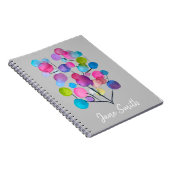 Abstracte roze zomerboom notitieboek (Rechterzijde)