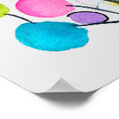 Abstracte roze zomerboom poster (Hoek)