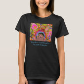 Abstracte roze zonnebloem mandala t-shirt (Voorkant)