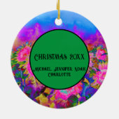 Abstracte roze zonnebloemvelden, retro bloemen keramisch ornament (Achterkant)