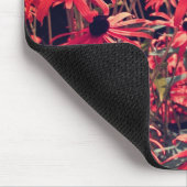 Abstracte roze zwarte rode Susan Flower Art Muismat (Hoek)