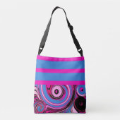 Abstracte roze zwenken Schoudertas Crossbody Tas (Achterkant)