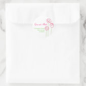 Abstracte Rozen Adresetiketten Ronde Sticker (Tas)