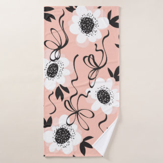 Abstracte rozen, bleke kleuren,  patroon. badhanddoek