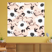 Abstracte rozen, bleke kleuren, patroon. canvas afdruk (Insitu (Woonkamer))