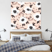 Abstracte rozen, bleke kleuren, patroon. canvas afdruk (Insitu (Slaapkamer))