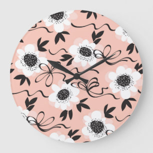 Abstracte rozen, bleke kleuren, patroon. grote klok