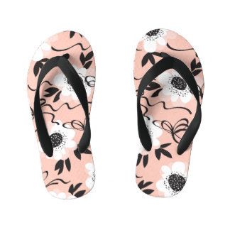 Abstracte rozen, bleke kleuren,  patroon. kinder teenslippers