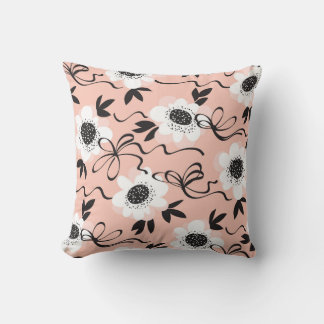 Abstracte rozen, bleke kleuren,  patroon. kussen