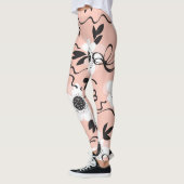 Abstracte rozen, bleke kleuren, patroon. leggings (Links)