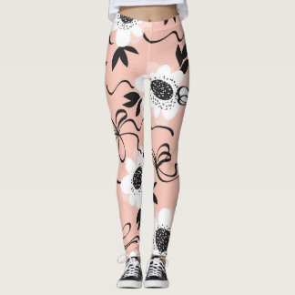 Abstracte rozen, bleke kleuren,  patroon. leggings