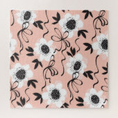 Abstracte rozen, bleke kleuren,  patroon. legpuzzel (Horizontaal)