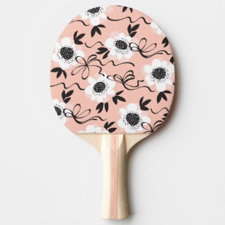 Abstracte rozen, bleke kleuren, patroon. tafeltennisbatje