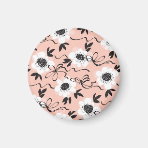 Abstracte rozen, bleke kleuren, vintage patroon. magneet