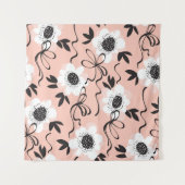 Abstracte rozen, bleke kleuren, vintage patroon. wandkleed (Voorkant (horizontaal))