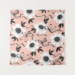 Abstracte rozen, bleke kleuren, vintage patroon. wandkleed