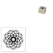 Abstracte rozen bloem rubberstempel (Gestempeld)