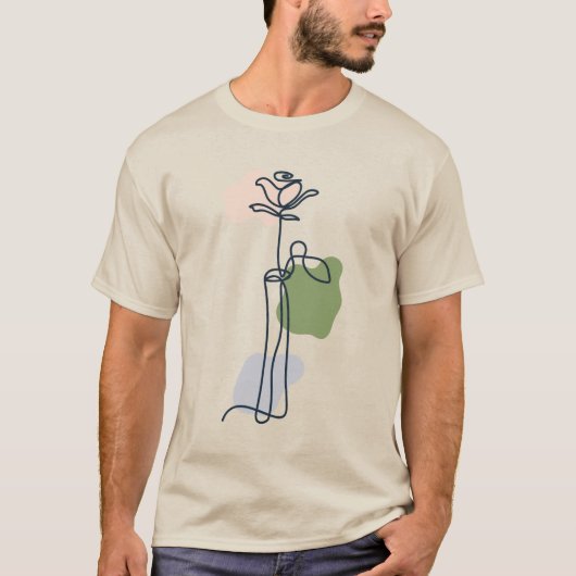 Abstracte Rozen bloem T-shirt (Voorkant)