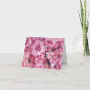 Abstracte rozen bloemen dank je wel script sjabloo bedankkaart