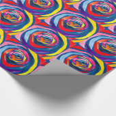 Abstracte rozen bloemen pop cadeaupapier (Hoek)