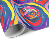 Abstracte rozen bloemen pop cadeaupapier (Rol Hoek)