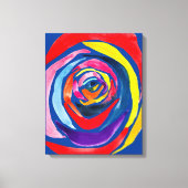 Abstracte rozen bloemen pop canvas afdruk (Voorkant)