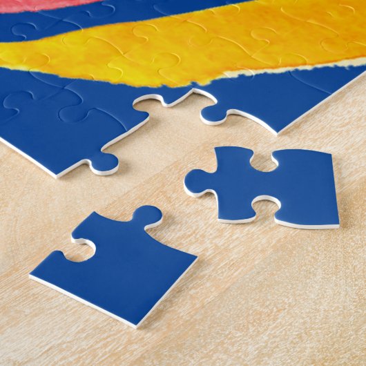 Abstracte rozen bloemen pop legpuzzel (Zijkant)