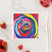 Abstracte rozen bloemen pop servet (Insitu)