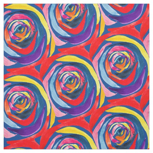Abstracte rozen bloemen pop stof (Swatch)