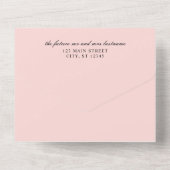 Abstracte Rozen en papavers All In One Uitnodiging (Achterkant)