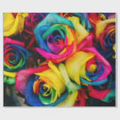 Abstracte Rozen Garden Elegant Floral Cadeaupapier (Vlak)