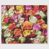 Abstracte Rozen Garden Elegant Floral Cadeaupapier (Vlak)