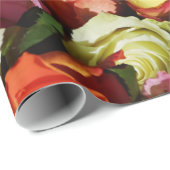 Abstracte Rozen Garden Elegant Floral Cadeaupapier (Rol Hoek)