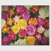 Abstracte Rozen Garden Elegant Floral Cadeaupapier (Vlak)