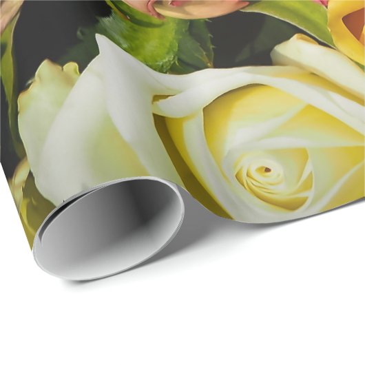 Abstracte Rozen Garden Elegant Floral Cadeaupapier (Rol Hoek)