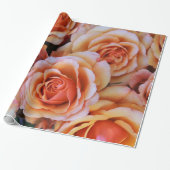 Abstracte Rozen Garden Elegant Floral Wrappin Cadeaupapier (Uitgerold)