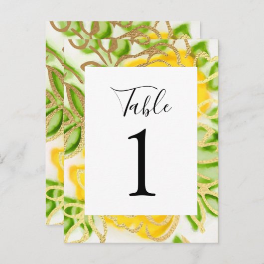 Abstracte Rozen Geel Briefkaart (Voorkant / Achterkant)