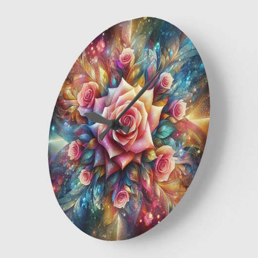 Abstracte Rozen Grote Klok (Hoek)