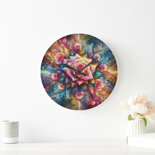 Abstracte Rozen Grote Klok (Huis)