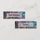 Abstracte rozen in het rood en in de troebel mini visitekaartje (Voorkant / Achterkant)