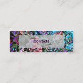 Abstracte rozen in het rood en in de troebel mini visitekaartje (Achterkant)