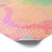 Abstracte Rozen in pasteelkleuren Poster (Hoek)