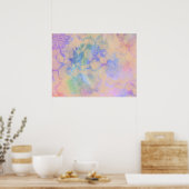 Abstracte Rozen in pasteelkleuren Poster (Keuken)