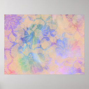 Abstracte Rozen in pasteelkleuren Poster