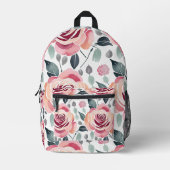 Abstracte Rozen In Pastelkleuren  Bedrukte Rugzak (Voorkant)